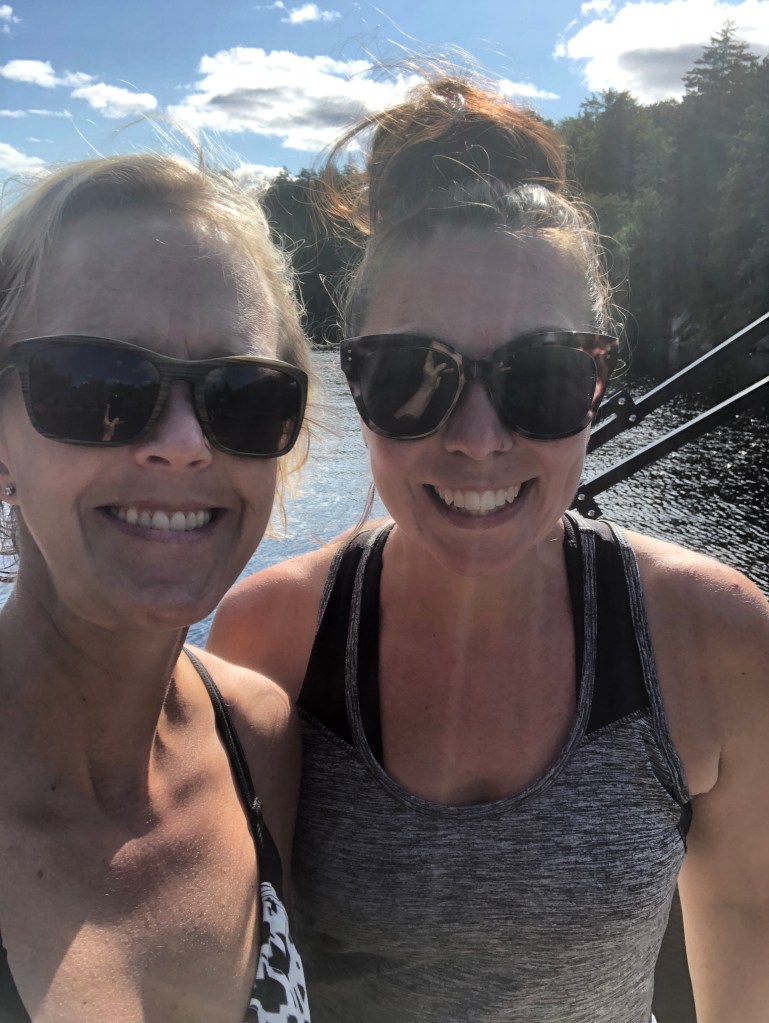 two women wearing sunglasses